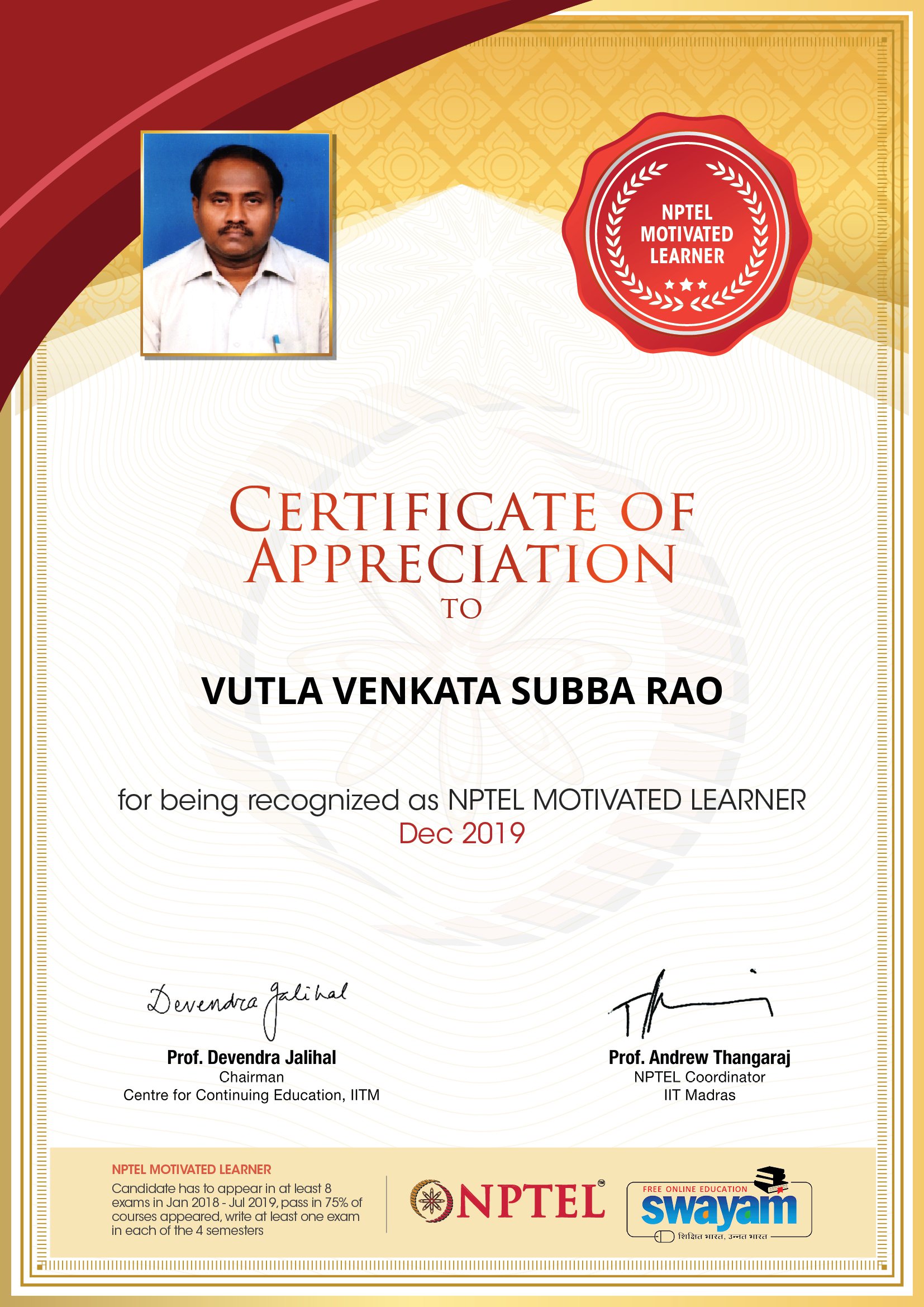 NPTEL Motivated Learners
